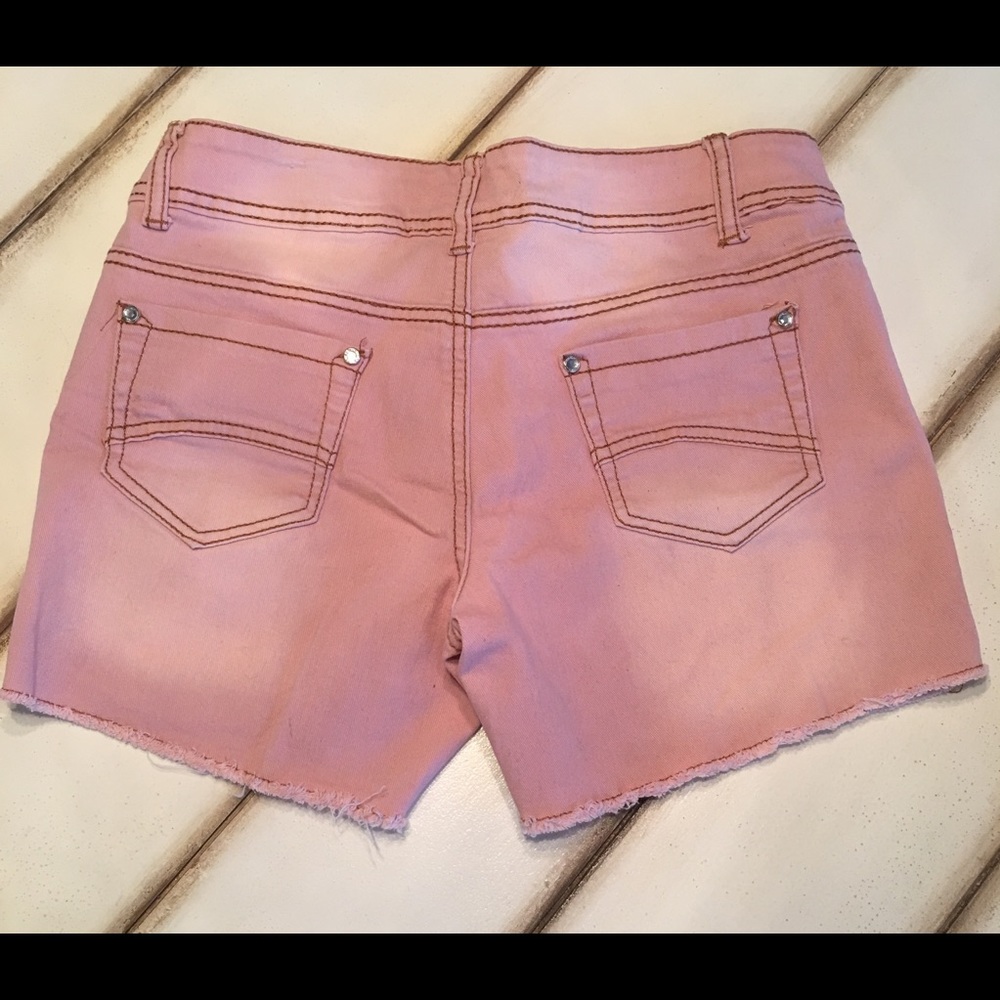 Pink jean shorts